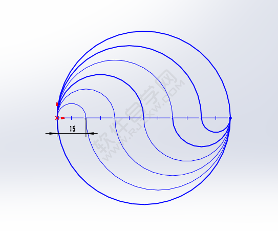 solidworks畫相切圓技巧練習