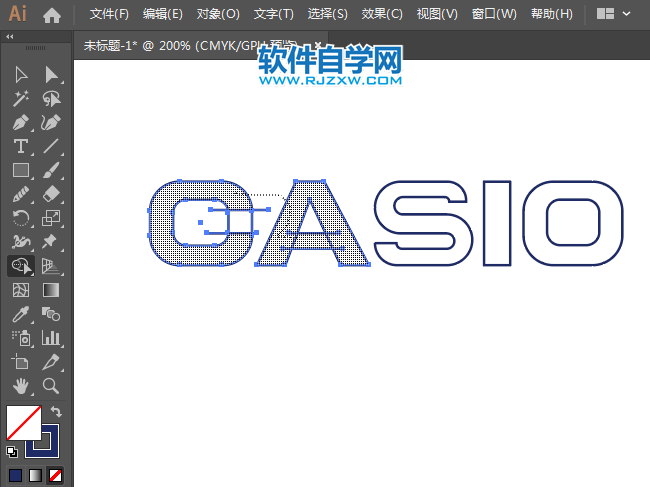 ai怎么設(shè)計(jì)CASIO標(biāo)志矢量圖