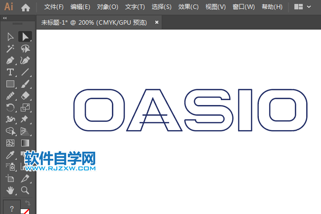 ai怎么設(shè)計(jì)CASIO標(biāo)志矢量圖
