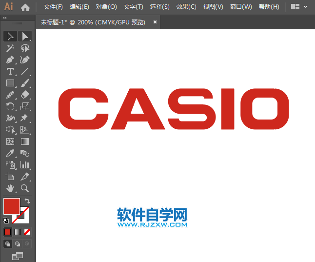 ai怎么設(shè)計(jì)CASIO標(biāo)志矢量圖
