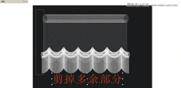 使用CorelDraw調和工具和變形工具畫窗簾